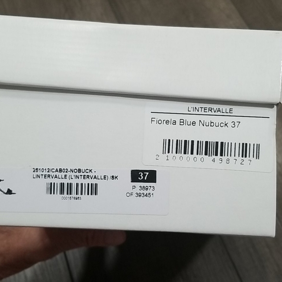 L'intervalle Fiorela Women's Blue Nubuck (Suede) Sandals Size EU=36 US=5 - Picture 8 of 8